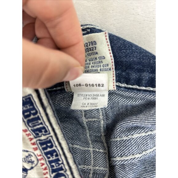 True Religion Jeans Bobby Womens Size 28 Vtg Y2k  Distressed Made In USA - Picture 13 of 14